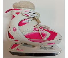 Rostoucí brusle Crowned Ice princess EU32-35 růžové