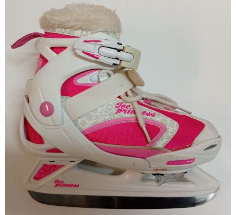 Rostoucí brusle Crowned Ice princess EU32-35 růžové